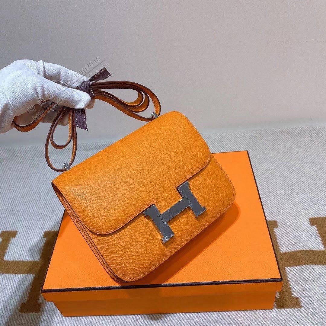 Hermesn康康女包 愛馬仕Constance斜挎包 Epsom皮  am2304